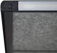 Scheidingswand MAUL akoestiek Uplight 100x180 donkergrijs antraciet frame op voet-3