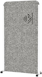 Scheidingswand MAUL akoestiek 100x180 antraciet wit frame mobiel