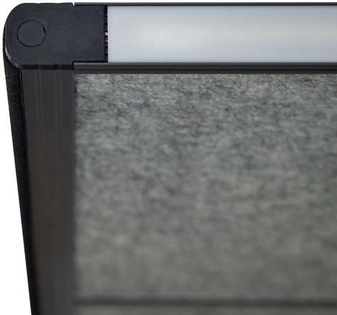 Scheidingswand MAUL akoestiek Uplight 120x50 donkergrijs antrac.frame tafelklem-3