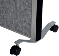 Scheidingswand MAUL akoestiek 100x180 licht- donkergrijs whiteb alum.frame mobiel-2