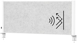 Scheidingswand MAUL akoestiek Uplight 160x50 lichtgrijs antrac.frame tafelklem