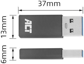 Adapter ACT USB-A naar USB-C USB 3.2 Gen.1-3