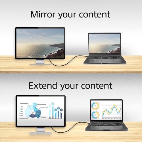 Kabel ACT USB-C naar Displayport 60Hz 2 meter-3