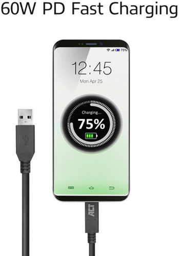 Kabel ACT USB A 3.2 naar USB-C 1 meter-3