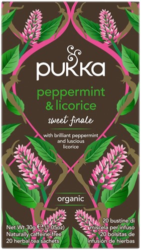 Thee Pukka peppermint licorice 20 zakjes