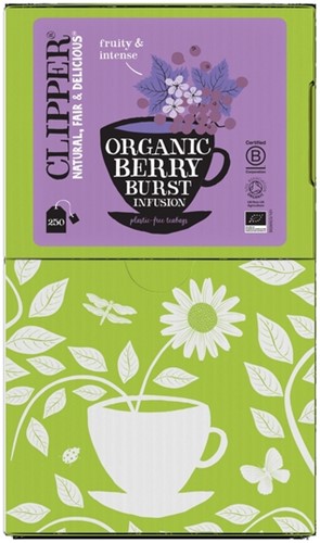 Thee Clipper infusion berry burst  bio 250 zakjes