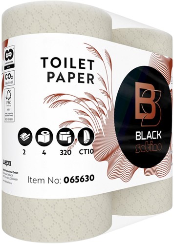 Toiletpapier BlackSatino CT10 GreenGrow 2-laags 4x320 vel naturel 066870