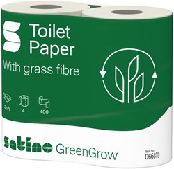 Toiletpapier Satino MT1 GreenGrow 2-laags 4x400 vel naturel 066870