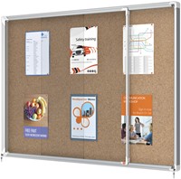 Binnenvitrine Nobo Premium Plus 18xA4 schuifdeur kurk-3