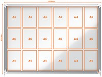 Binnenvitrine Nobo Premium Plus 18xA4 schuifdeur magnetisch-2