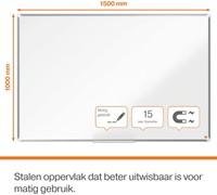 Whiteboard Nobo Premium Plus 100x150cm staal-6