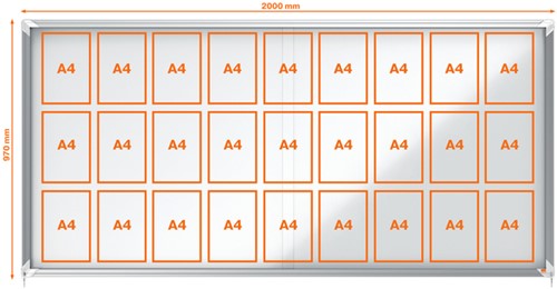 Binnenvitrine Nobo Premium Plus 27xA4 schuifdeur magnetisch-2