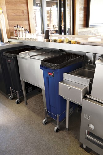 Afvalbak Rubbermaid Slim Jim Vented met luchtsleuven 87 liter blauw-3