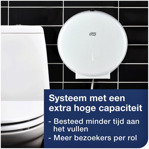 Toiletpapierdispenser Tork T1 jumbo wit 246040-1