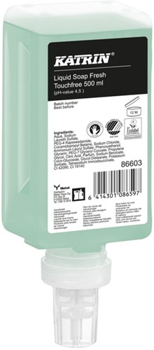 Handzeep Katrin Fresh vloeibaar touchfree 500ml 86603