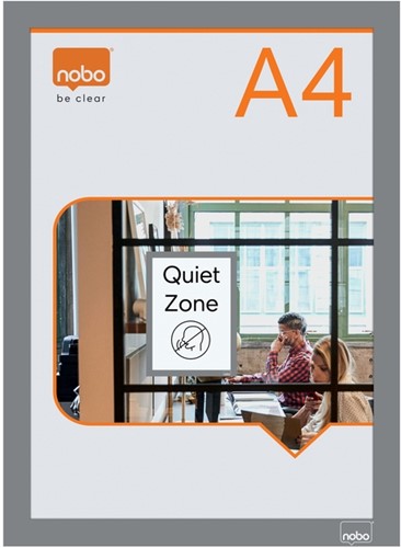 Infokader Nobo zelfklevend A4 zilver 2 stuks-6