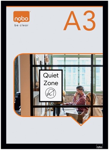 Infokader Nobo zelfklevend A3 zwart 2 stuks-6