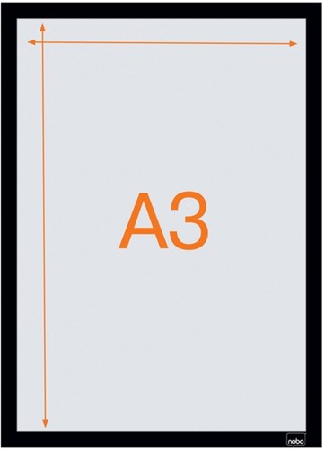 Infokader Nobo zelfklevend A3 zwart 2 stuks-11