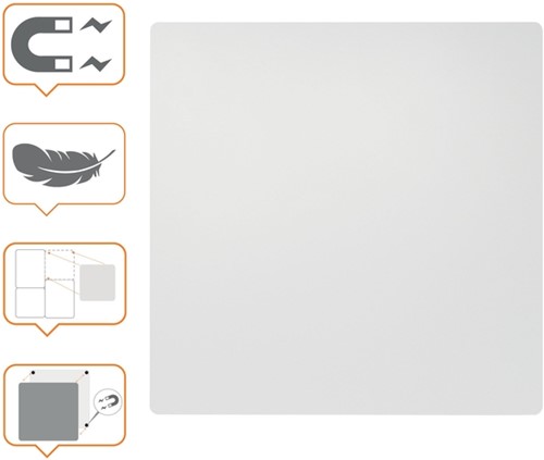 Whiteboard Nobo frameloos modulair 45x45cm-2
