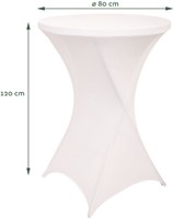 Tafelrok BRASQ voor statafel 80cm wit-2