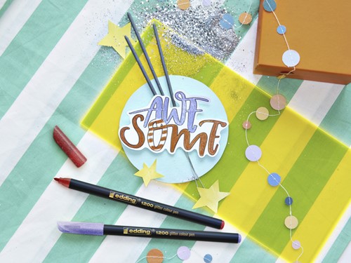 Fineliner edding 1200 fijn glitter assorti set à 5 stuks-3