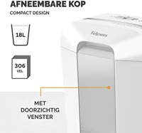 Papiervernietiger Fellowes Powershred LX70 snippers 4x40mm wit-3