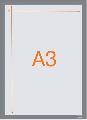 Infokader Nobo zelfklevend A3 zilver 2 stuks-10