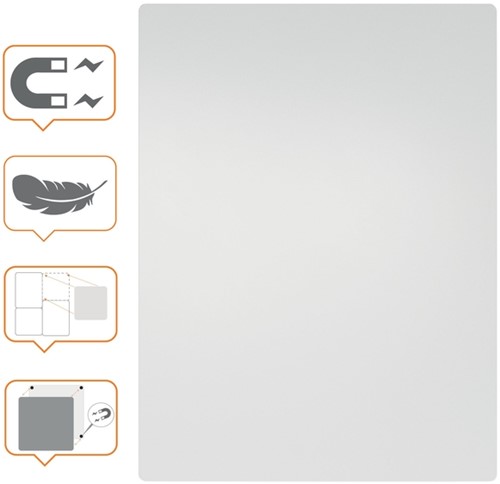 Whiteboard Nobo frameloos modulair magnetisch 60x45cm-3