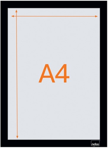 Infokader Nobo zelfklevend A4 zwart 2 stuks-2