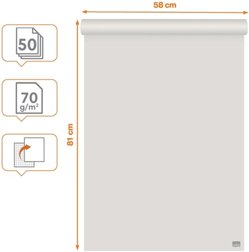 Flipoverpapier Nobo gerecycled 58x81cm dubbelzijdig plano 50vel-2