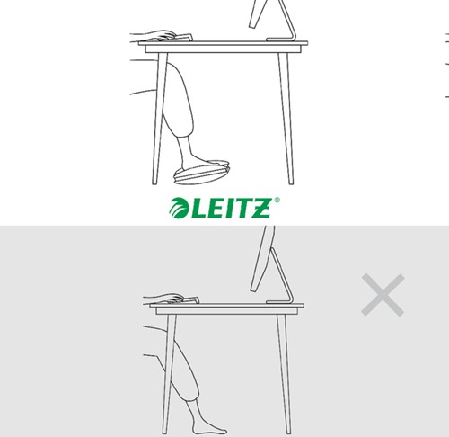 Voetensteun Leitz Ergo verstelbaar lichtgrijs-2