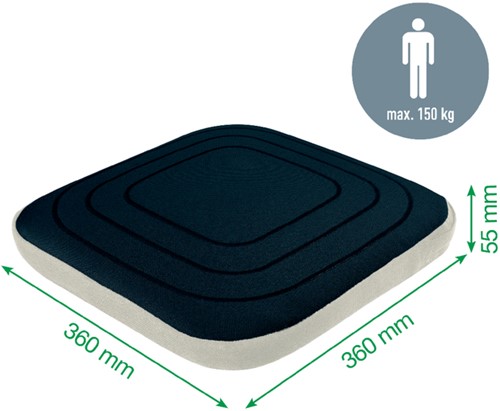 Wiebelkussen Leitz Ergo met stoffen hoes-1