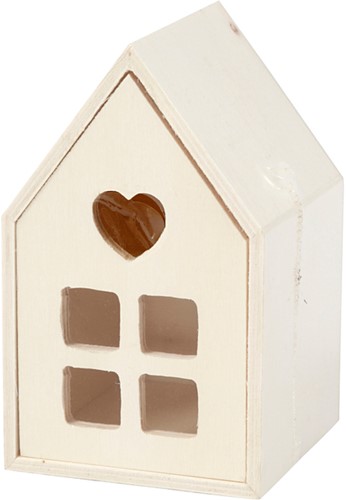 Huis met lade Creativ Company 10.8x6.8 cm hout-2
