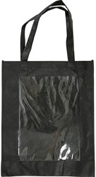 Tas Creativ Company 42x34x12cm met plastic voorkant zwart