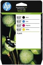 Inktcartridge HP 6C400NE 937 zwart + 3 kleuren