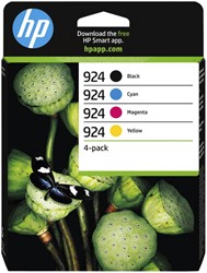 Inktcartridge HP 6C3Z1NE 924 zwart + 3 kleuren