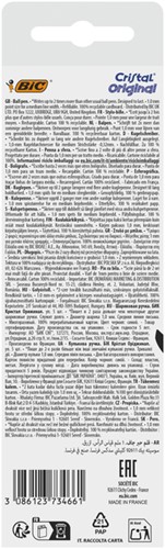 Balpen Bic Cristal medium blauw blister à 5 stuks-3