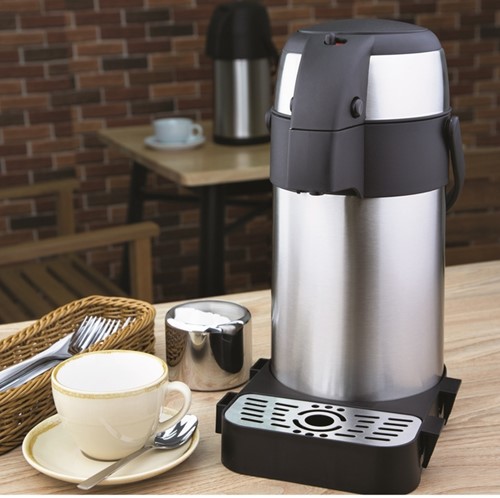 Thermoskan Olympia met pomp  2.5 liter rvs-1