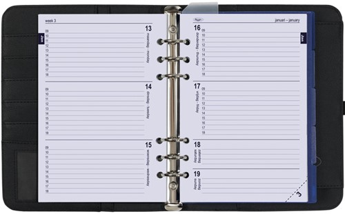 Organizer Kalpa A5 inclusief agenda 2025-2026 7dagen/2pagina's nerf zwart-3