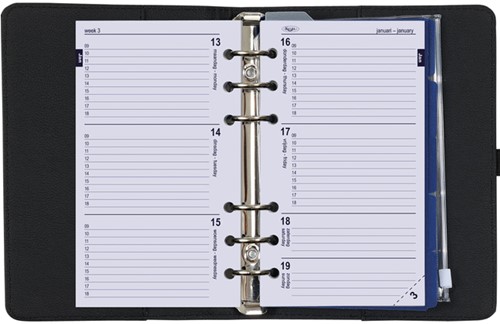 Organizer Kalpa Personal inclusief agenda 2025-2026 7dagen/2pagina's nerf zwart-1