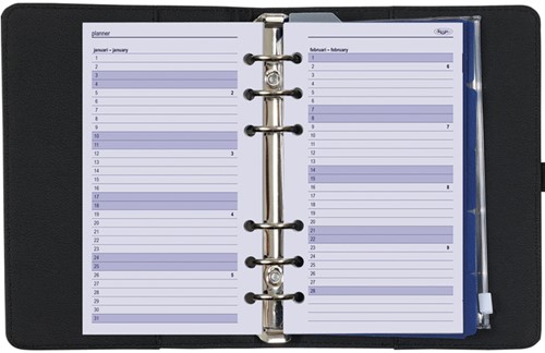 Organizer Kalpa Personal inclusief agenda 2025-2026 7dagen/2pagina's nerf zwart-2