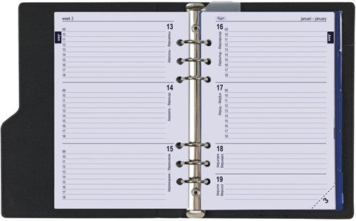 Organizer Kalpa Clipbook A5 inclusief agenda 2026-2027 7dagen/2pagina's nerf zwart-1