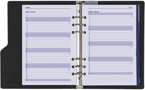 Organizer Kalpa Clipbook A5 inclusief agenda 2025-2026 7dagen/2pagina's nerf zwart-2