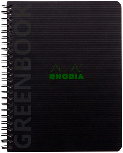 Notitieboek Rhodia Greenbook A5 lijn 6-gaats 180 pagina's 90gr zwart-2