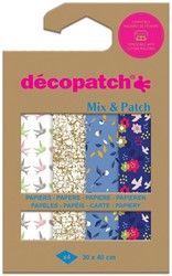 Hobbypapier Décopatch 30x40cm set à 4 vel thema Shades of Blue