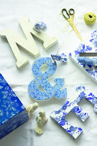 Hobbypapier Décopatch 30x40cm set à 4 vel thema Shades of Blue-1