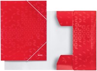 Elastomap Leitz WOW A4 3 kleppen rood-2