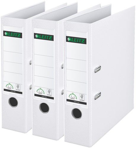 Ordner Leitz 180° 1010 A4 80mm 3 stuks wit