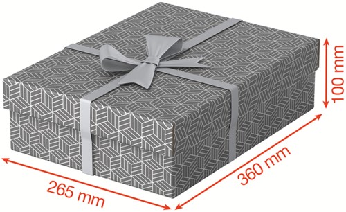 Opberg- en geschenkdoos Esselte home middelgroot 265x100x360mm grijs 3 stuks-3