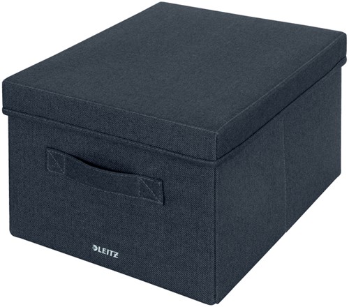 Opbergdoos Leitz gestoffeerd met deksel 285x203x380mm grijs 2 st